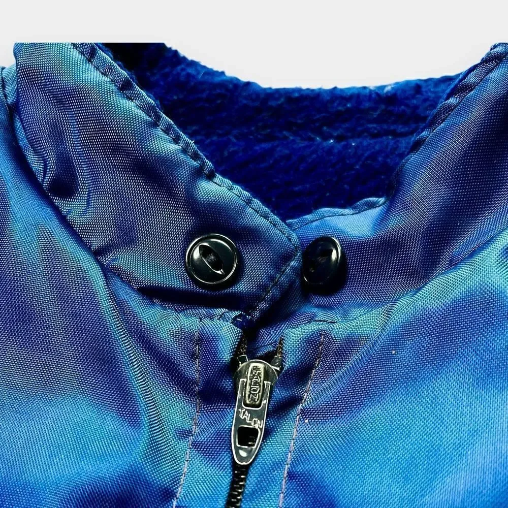 Vtg 70s 80s Sherpa Lined Monroe Shocks Workwear Jacket, Talon Zip Patch, Worn XL